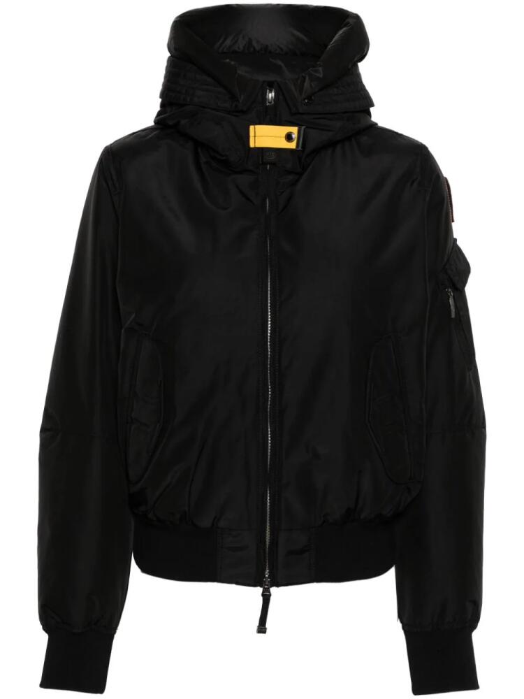 Parajumpers logo-patch hooded padded jacket - Black Cover