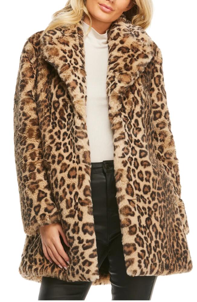 DONNA SALYERS FABULOUS FURS Le Mink Faux Fur Jacket in Leopard Cover