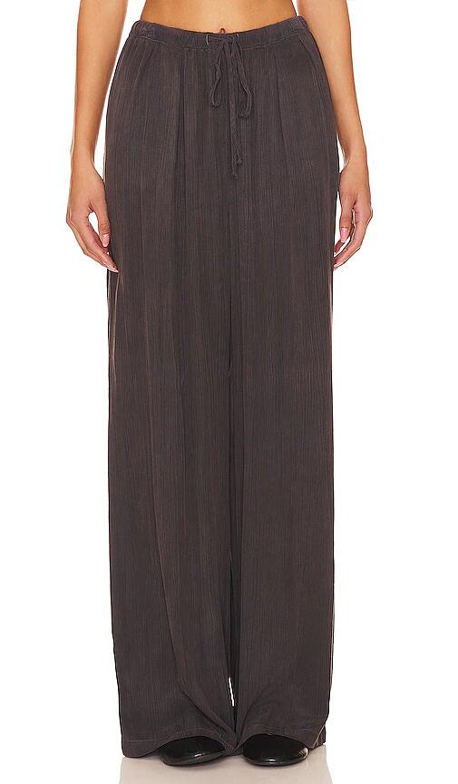 Bella Dahl Easy Pleated Wide Leg Pant in Charcoal Cover