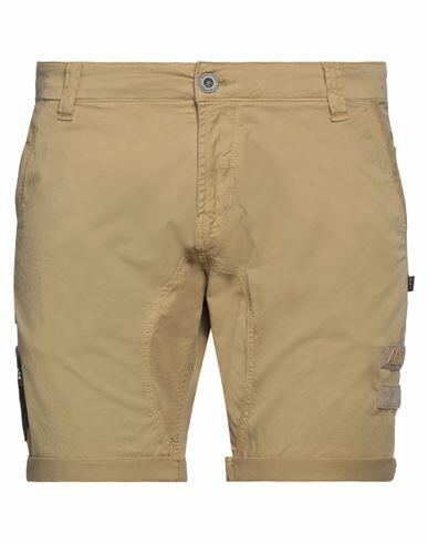 Alpha Industries Man Shorts & Bermuda Shorts Sand Cotton, Elastane Cover