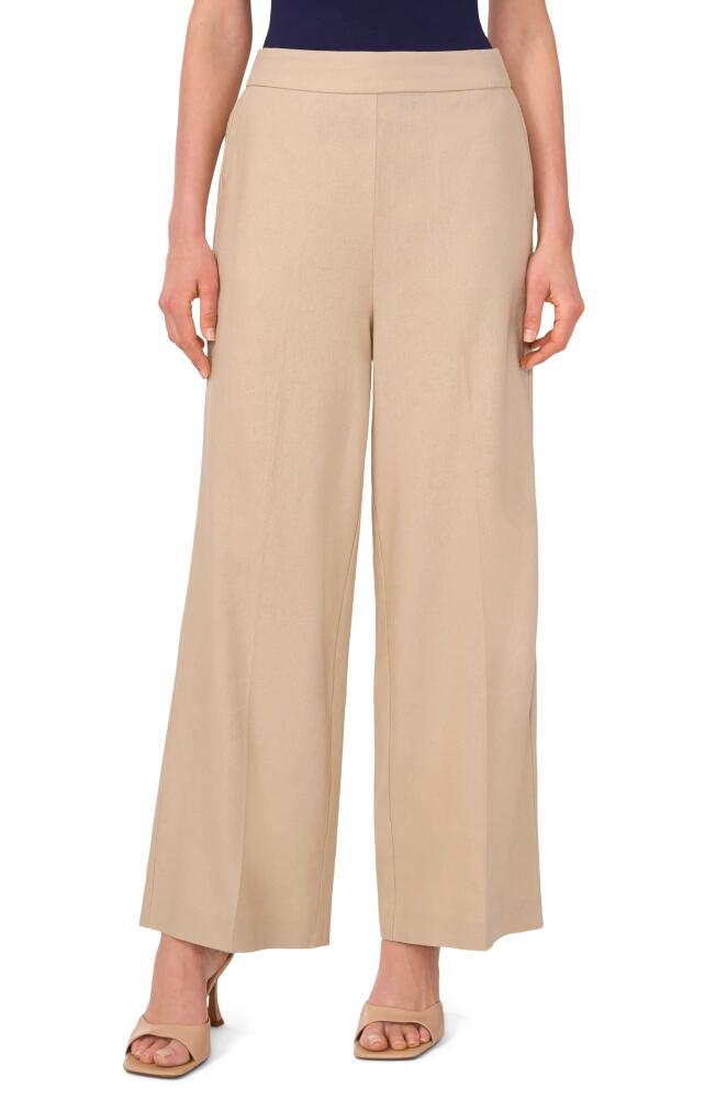 halogen(r) Wide Leg Linen Blend Pants in Oxford Beige Cover