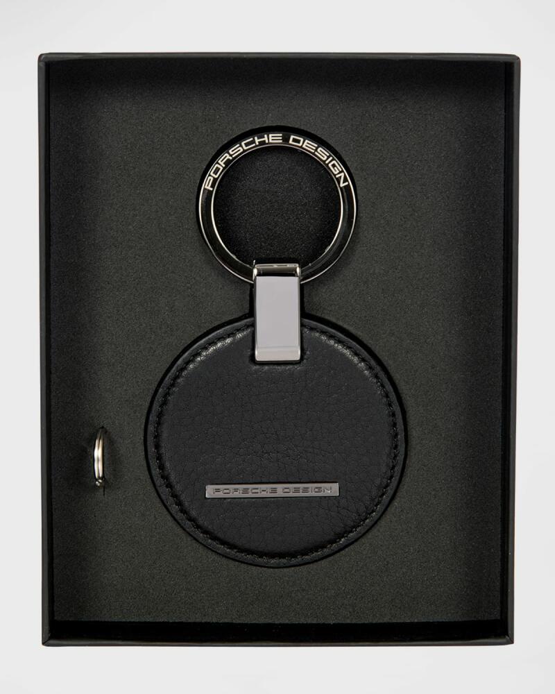 Porsche Design Men's Circle Leather Logo Keyring Cover