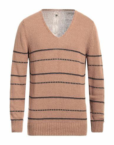 H953 Man Sweater Camel Bamboo, Linen, Hemp Cover