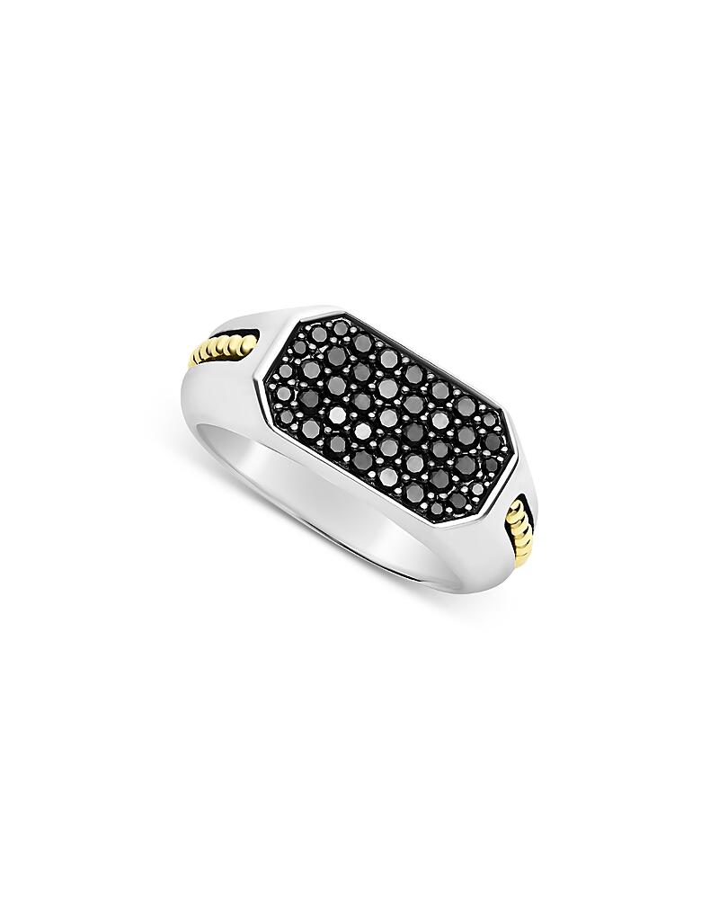 Lagos Anthem Two Tone Octagon Black Diamond Ring Cover