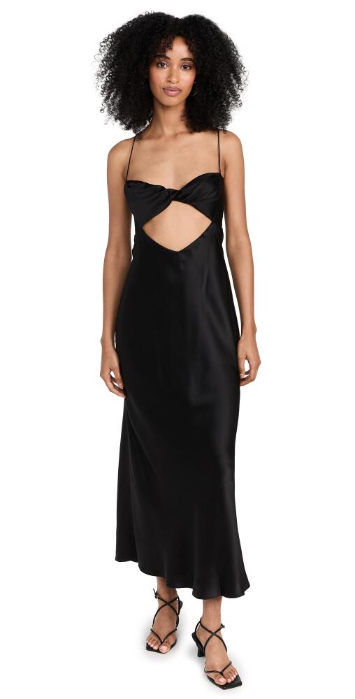 The Sei Twist Bandeau Cutout Dress Black Cover