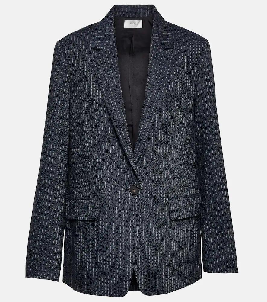 Vince Pinstripe flannel blazer Cover