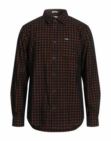 Wrangler Man Shirt Rust Cotton Cover