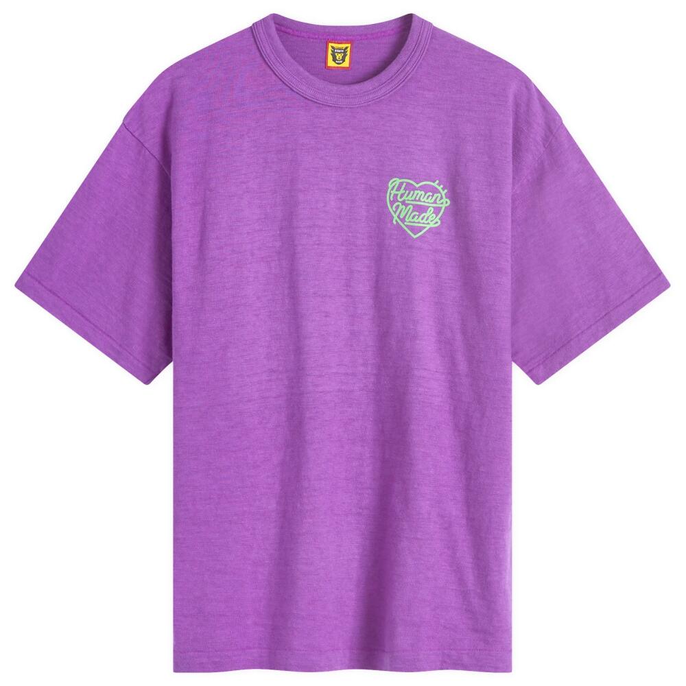 Human Made Men's Coloured Small Heart T-Shirt in Purple Cover