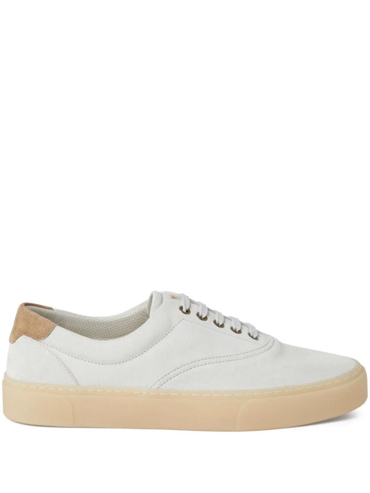 Brunello Cucinelli low-top suede sneakers - White Cover