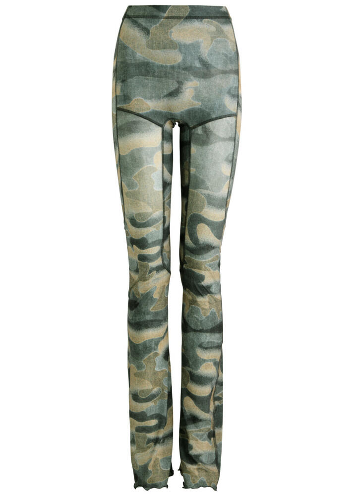 Knwls Halcyon Printed Stretch-jersey Leggings - Green Cover