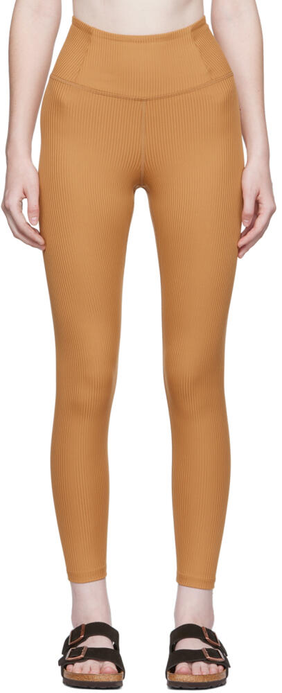 Girlfriend Collective Tan Rib High-Rise Leggings Cover