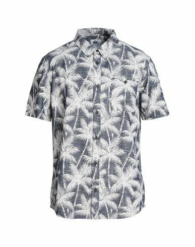 Quiksilver Qs Camicia Fleeting Moment Ss Man Shirt Navy blue Cotton Cover