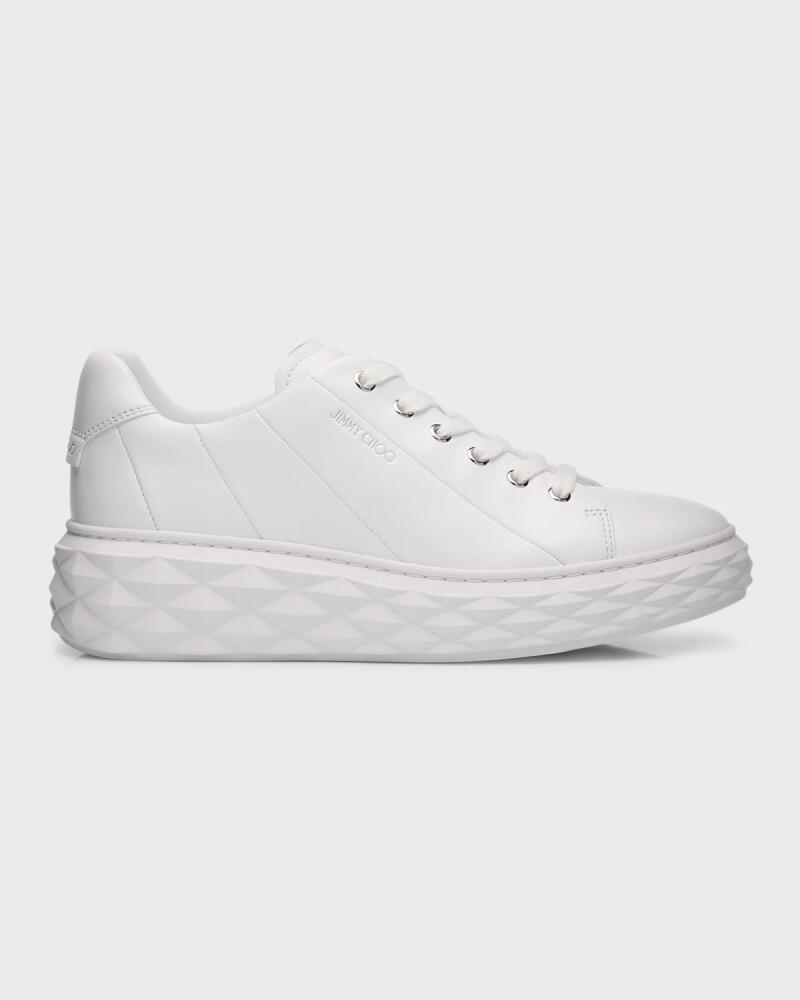 Jimmy Choo Diamond Leather Low-Top Sneakers Cover