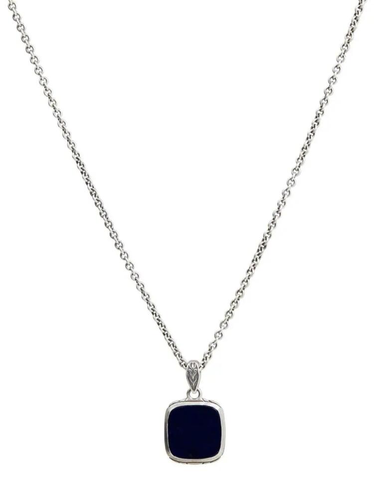 John Varvatos black onyx pendant necklace - Silver Cover