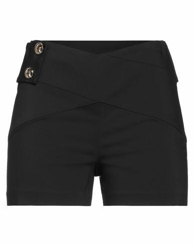 Monique Garçonne Woman Shorts & Bermuda Shorts Black Cotton, Polyester, Elastane Cover