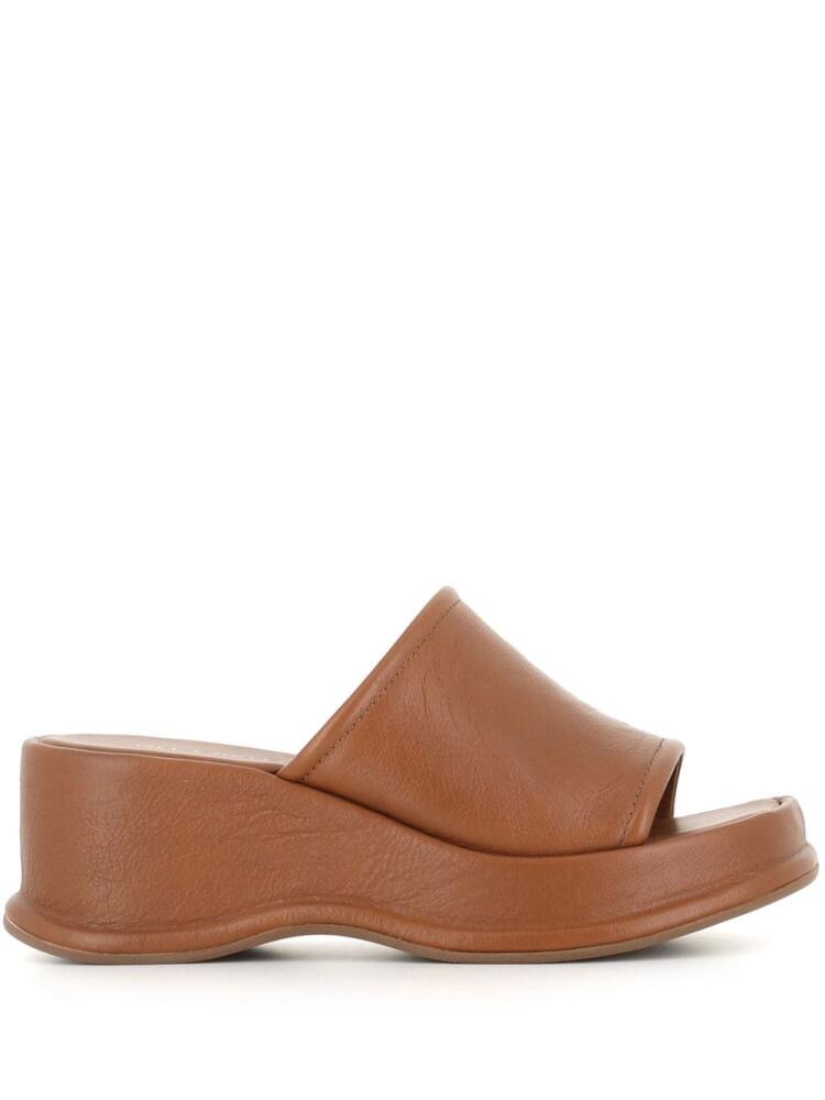 Del Carlo 65mm leather mules - Brown Cover