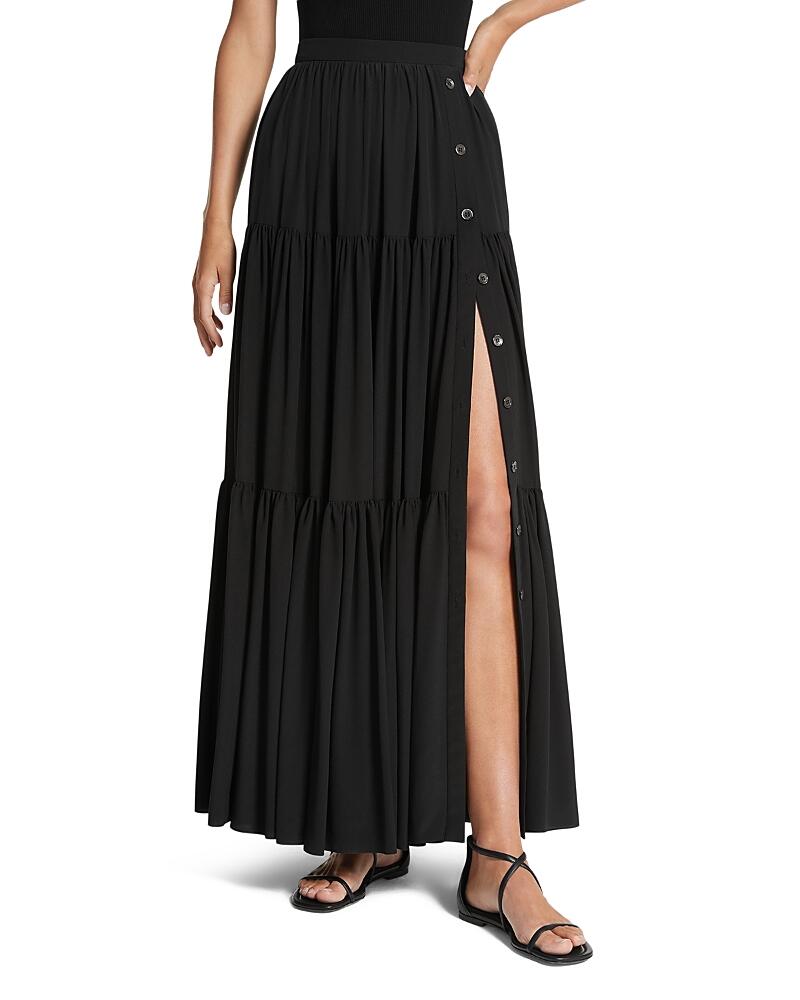 Michael Kors Collection Silk Tiered Maxi Skirt Cover