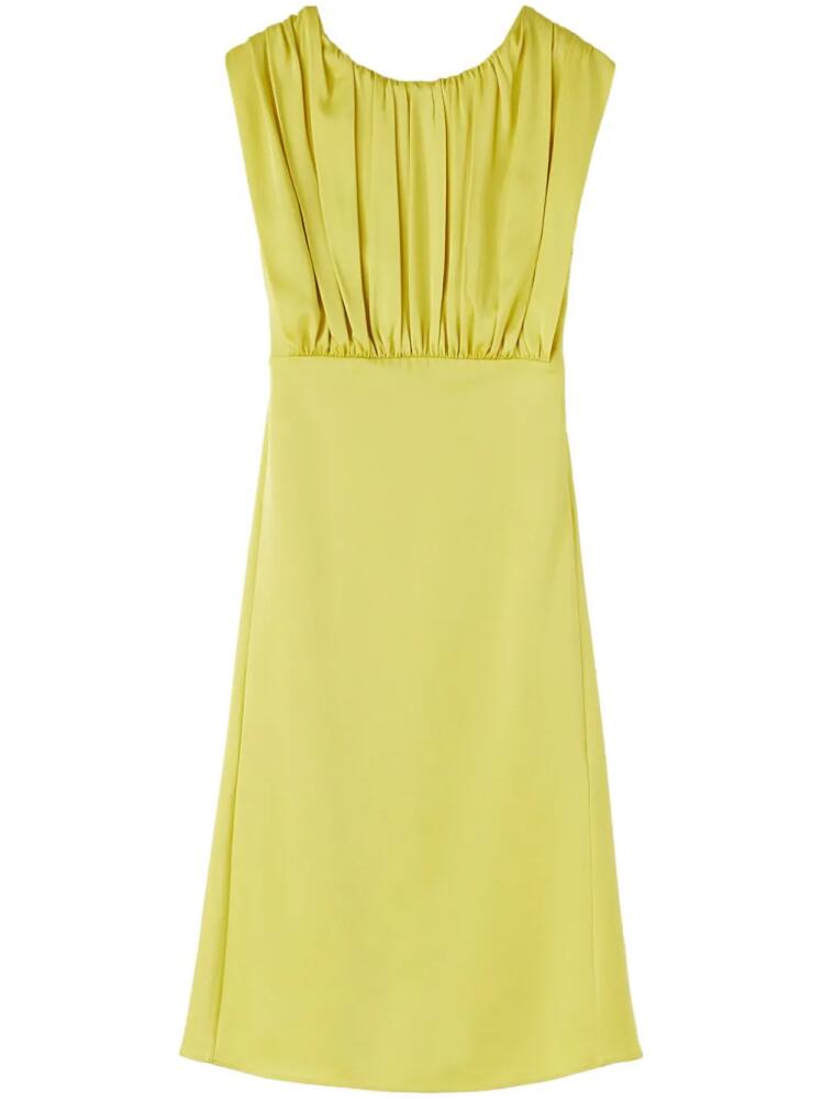 Jil Sander gathered sleeveless midi dress - Green Cover