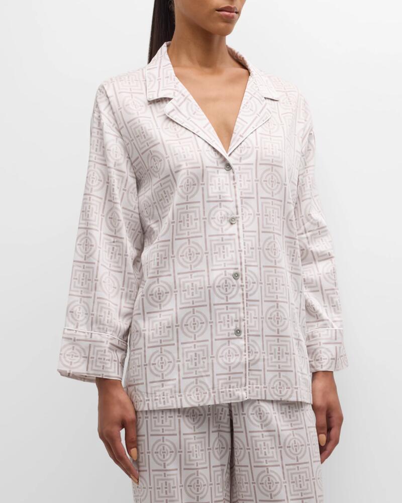 Natori Cropped Infinity-Print Cotton Pajama Set Cover