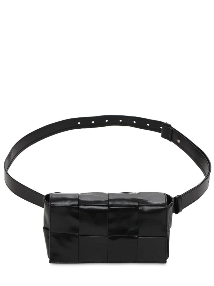 BOTTEGA VENETA Cassette Intreccio Leather Belt Bag Cover