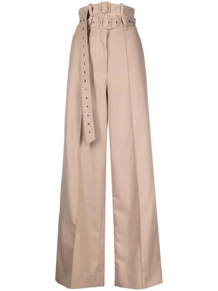 Rokh belted wide-leg trousers - Neutrals Cover