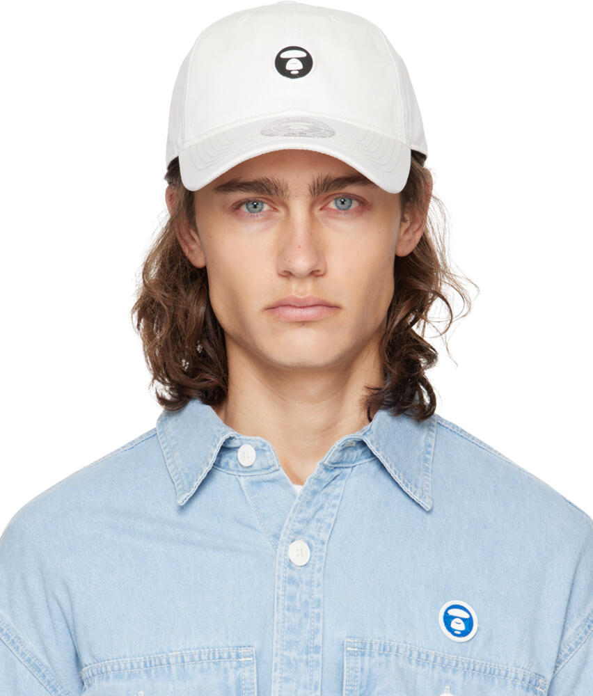 AAPE by A Bathing Ape White Moonface Cap Cover