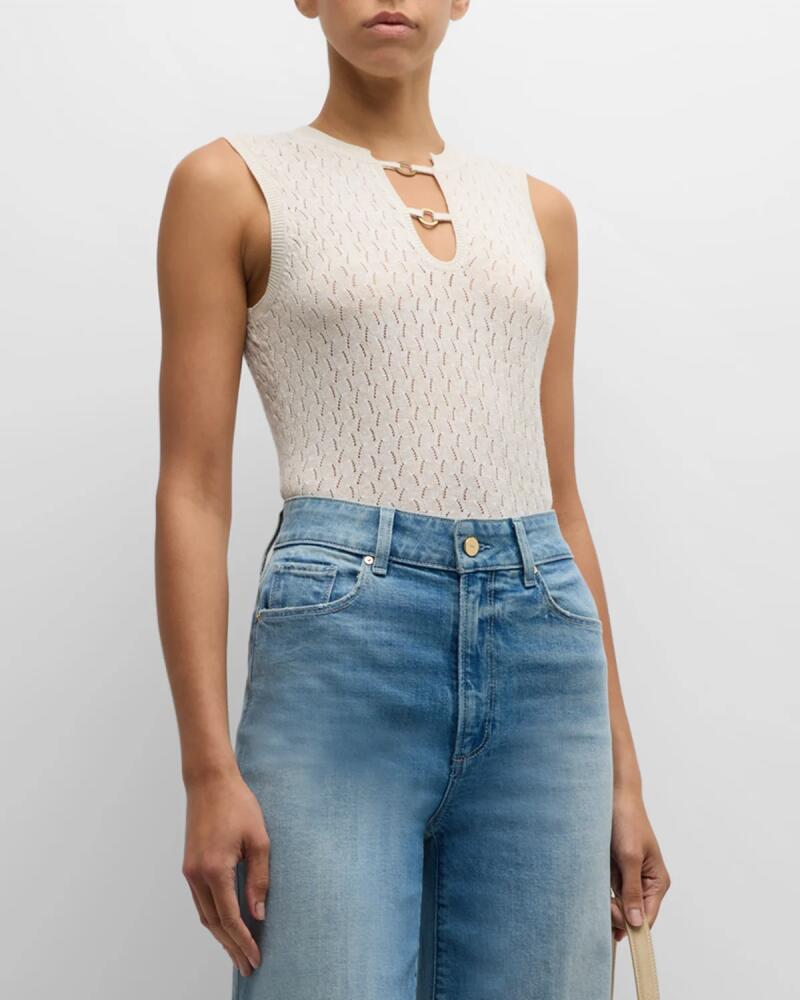 PAIGE Galaxie Cut-Out Sweater Tank Top Cover