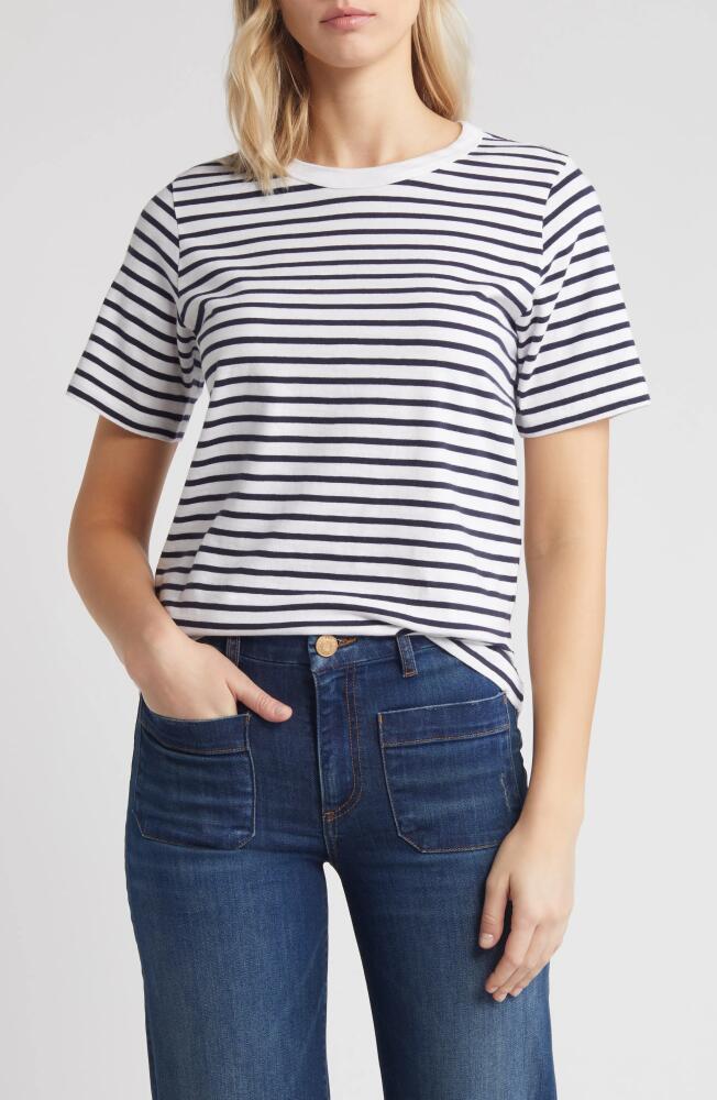 Faherty Sunwashed Organic Cotton T-Shirt in Regatta Stripe Cover