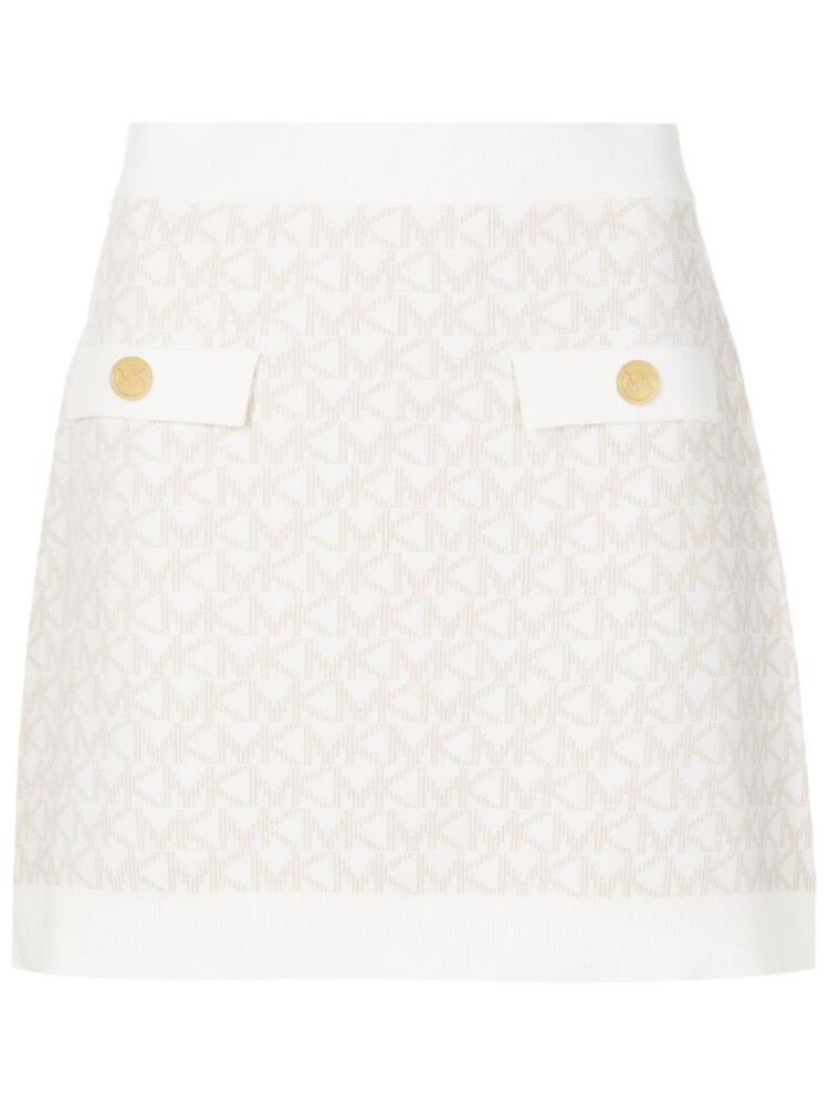 Michael Michael Kors monogram-jacquard mini skirt - Neutrals Cover