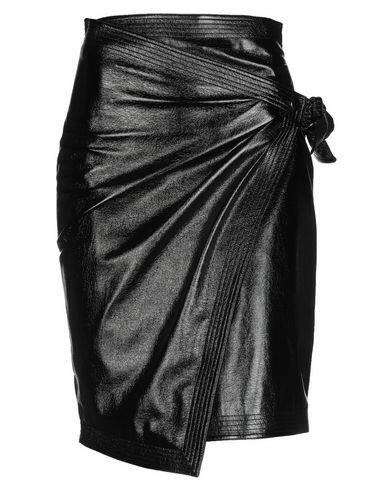 Manila Grace Woman Midi skirt Black Polyester, Polyurethane coated Cover