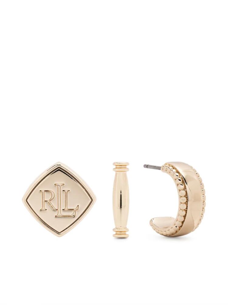 Lauren Ralph Lauren logo earrings (set of three) - Gold Cover