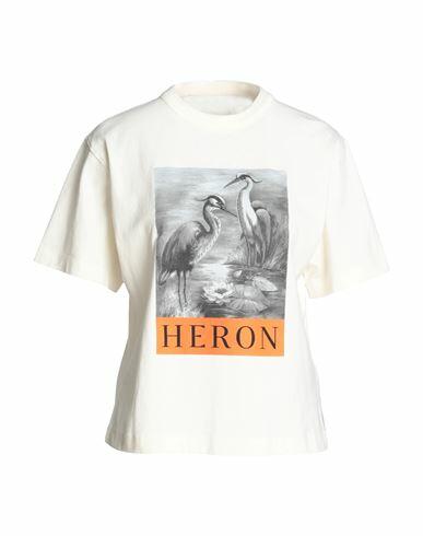 Heron Preston Woman T-shirt Ivory Cotton, Polyester Cover