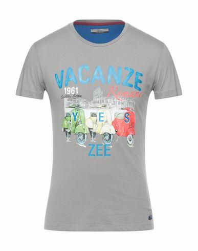 Yes Zee By Essenza Man T-shirt Grey Cotton Cover