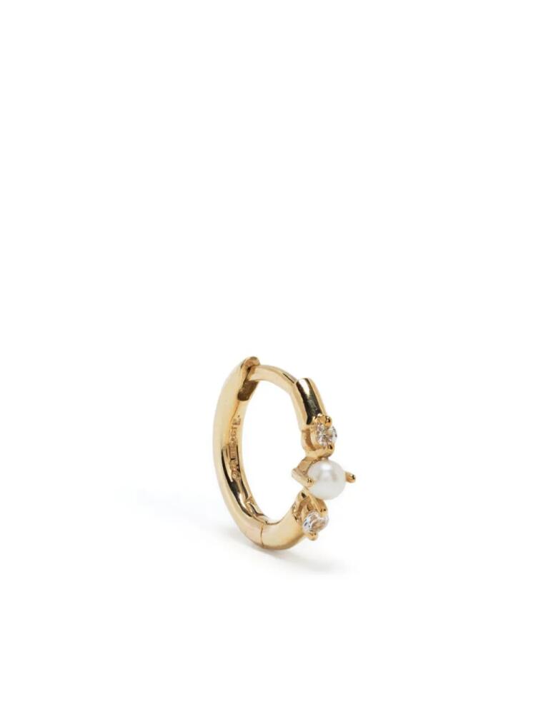 Otiumberg Sapphire huggie hoop earring - Gold Cover