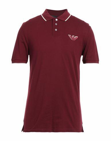 Emporio Armani Man Polo shirt Burgundy Cotton Cover