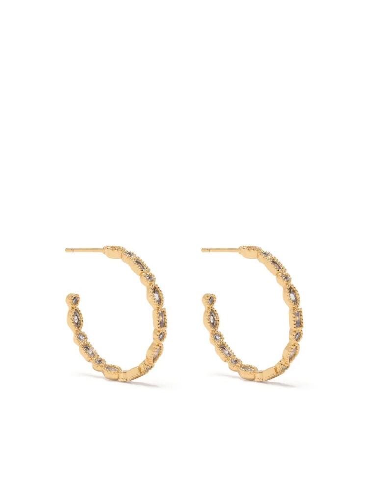 Maje Diamanté-embellished hoop earrings - Gold Cover