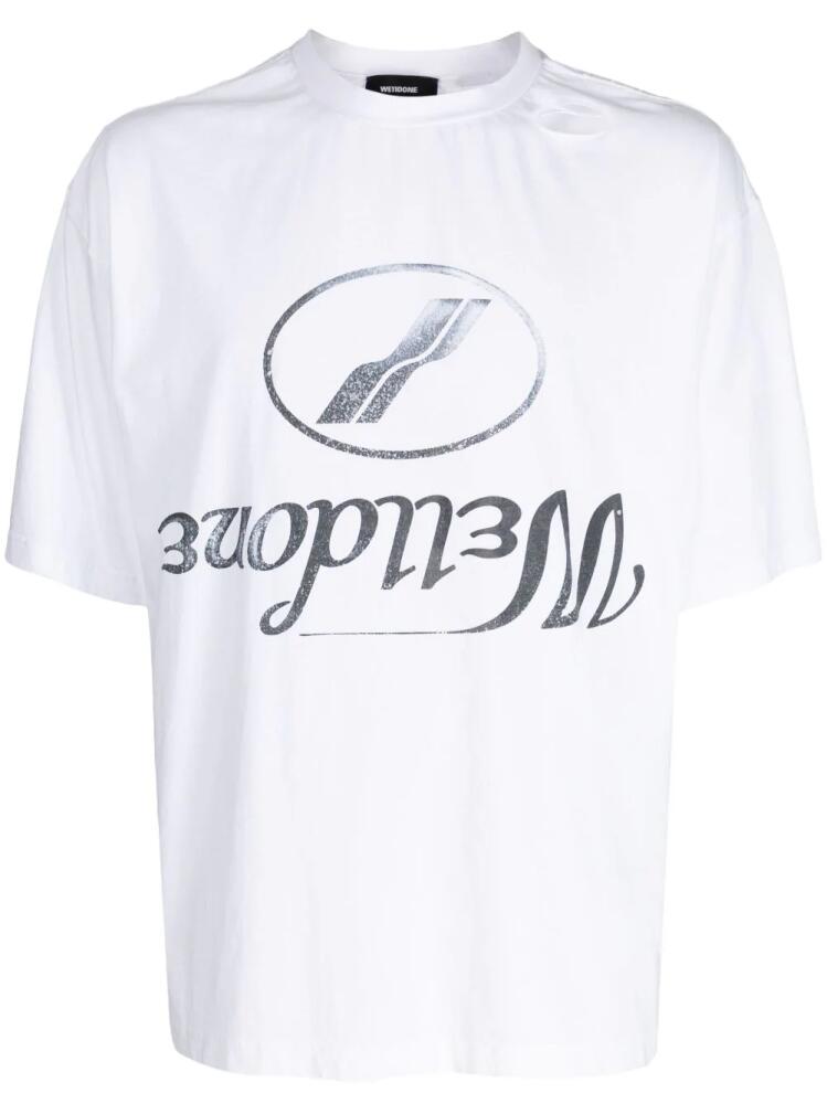 We11done logo-print cotton T-shirt - White Cover