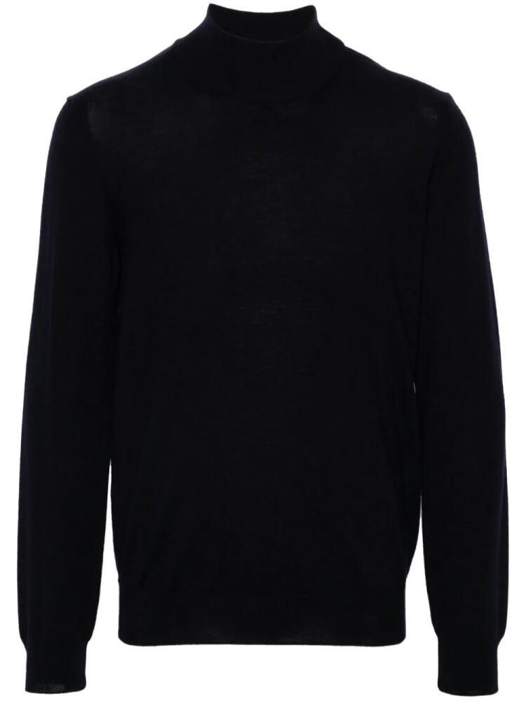 Corneliani roll-neck virgin wool jumper - Blue Cover