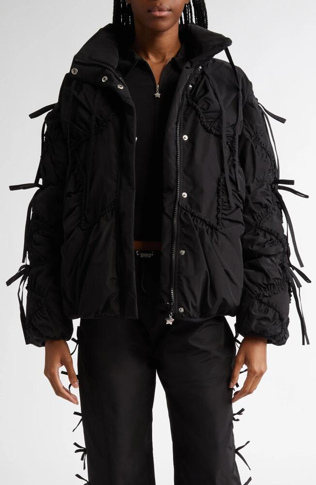 Sandy Liang Etoile Puffer Jacket in Black Cover