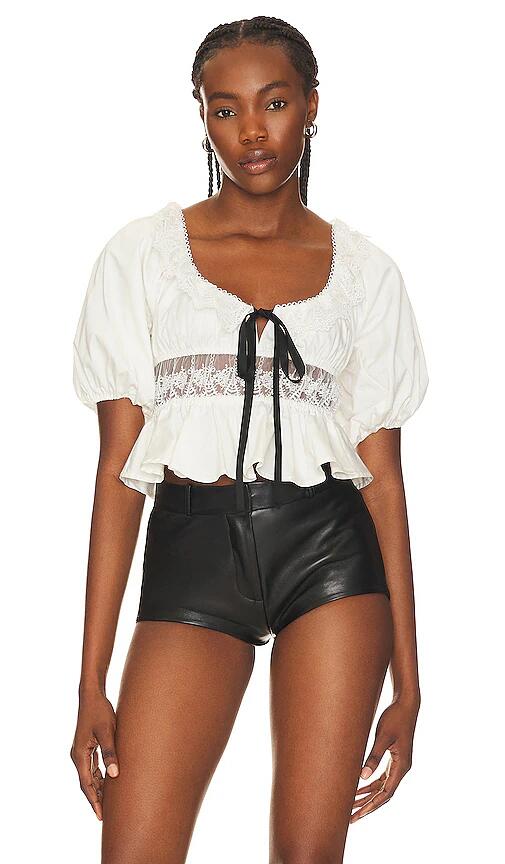 For Love & Lemons Marsha Top in White Cover