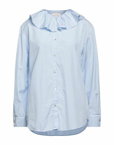 Alessia Santi Woman Shirt Sky blue Cotton Cover