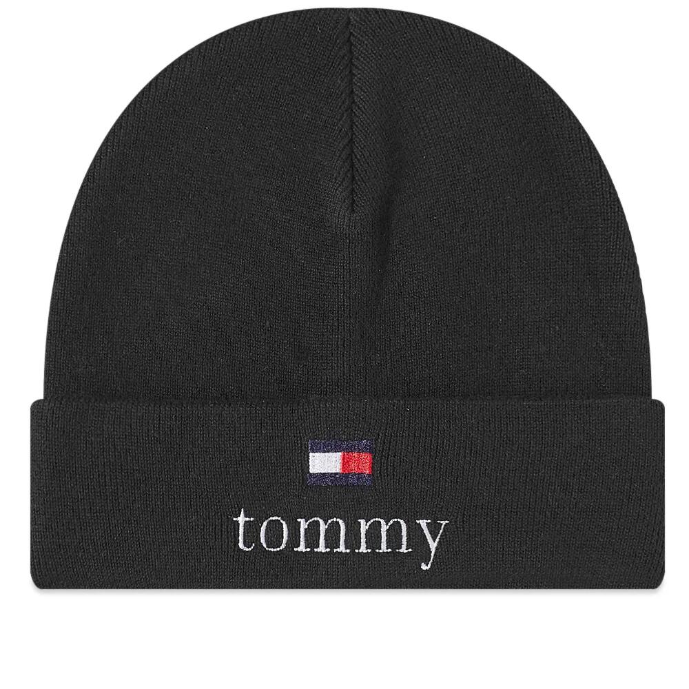 Tommy Jeans Men's Logo Beanie in Black Cover