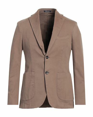 Iesse Man Blazer Khaki Cotton, Elastane Cover