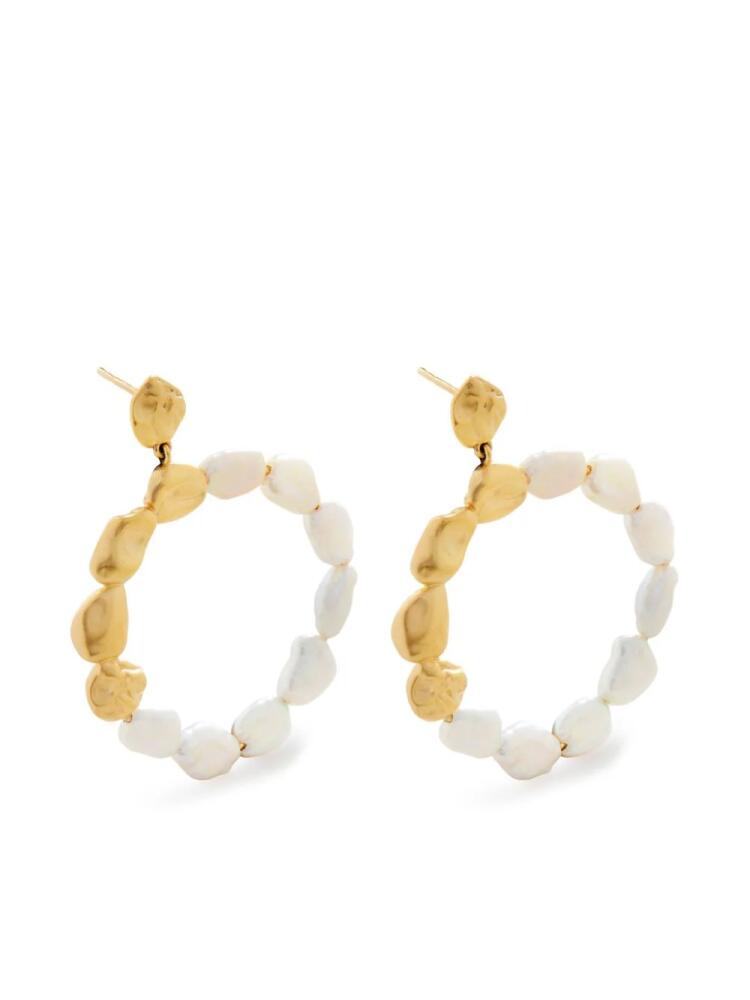 Monica Vinader pearl dangle earrings - Gold Cover