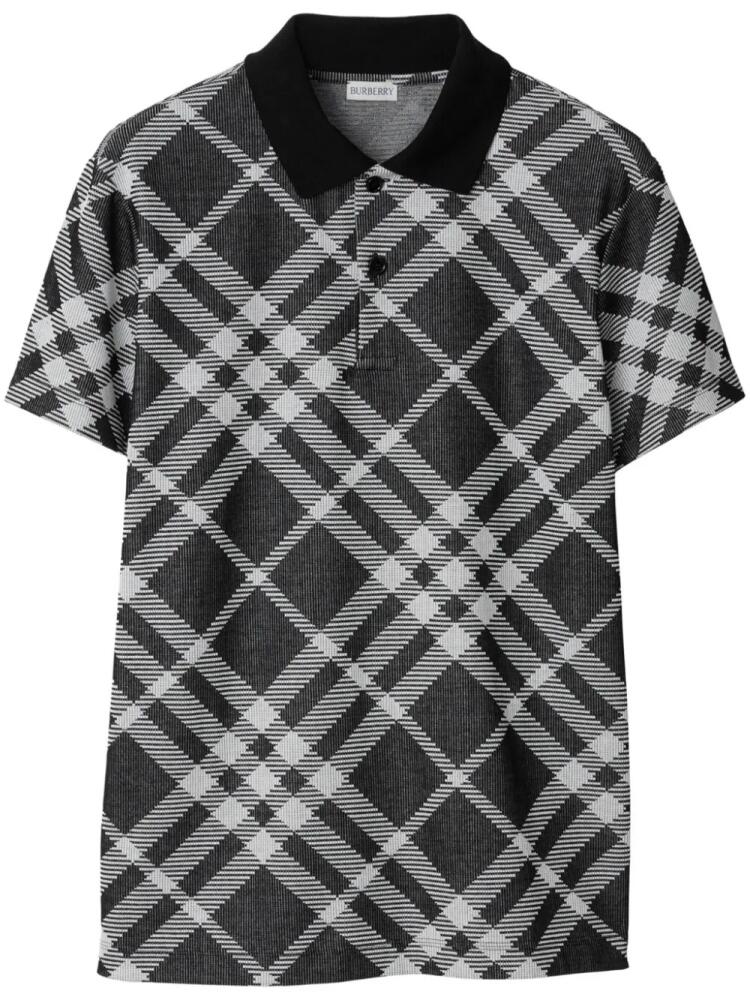 Burberry Vintage Check cotton polo shirt - Black Cover