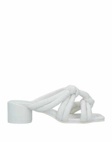 Mm6 Maison Margiela Woman Thong sandal White Textile fibers Cover