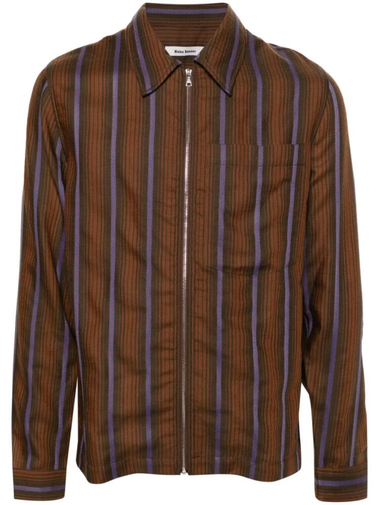 Wales Bonner Chorus striped shirt - Brown Cover