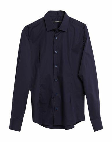 Takeshy Kurosawa Man Shirt Midnight blue Cotton, Elastane Cover