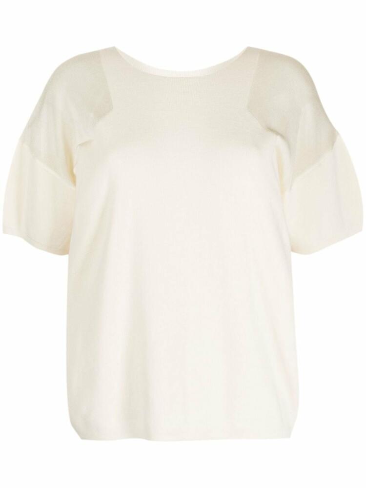 DKNY round-neck cotton T-shirt - Neutrals Cover