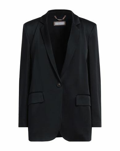 Peserico Easy Woman Blazer Midnight blue Acetate, Viscose Cover